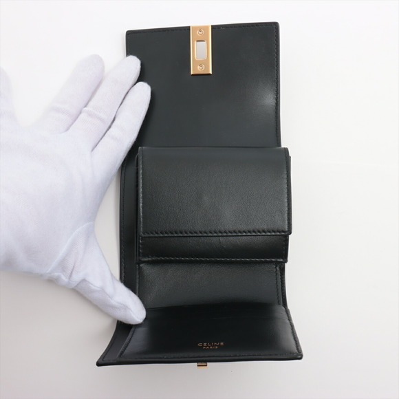 Celine Saise Trifold Wallet Leather Black - Picture 4 of 9